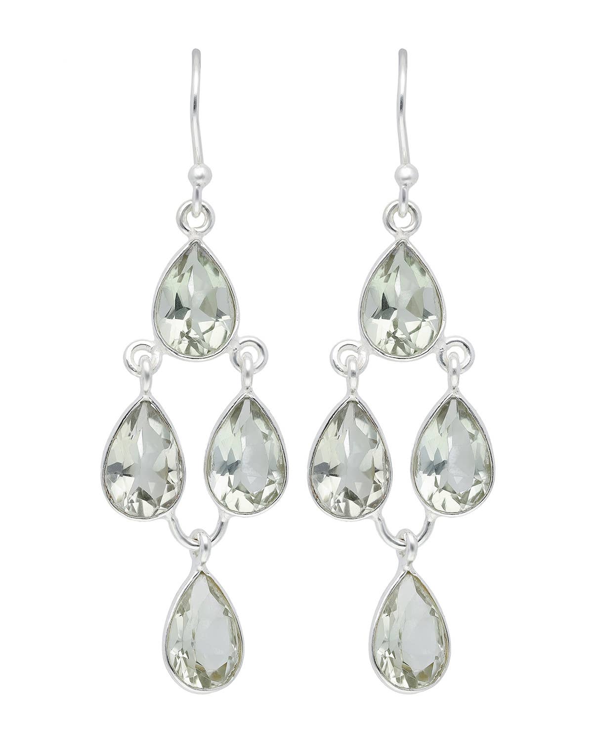 Tiramisu - Green Amethyst 925 Sterling Silver Dangle Earring