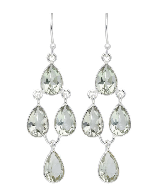 Tiramisu - Green Amethyst 925 Sterling Silver Dangle Earring