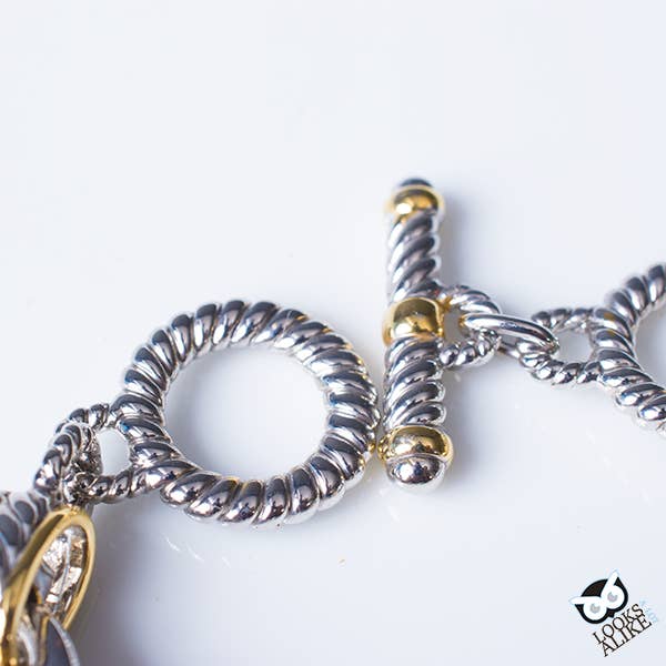 My Best Kept Jewelry - Textured Toggle Link Bracelet