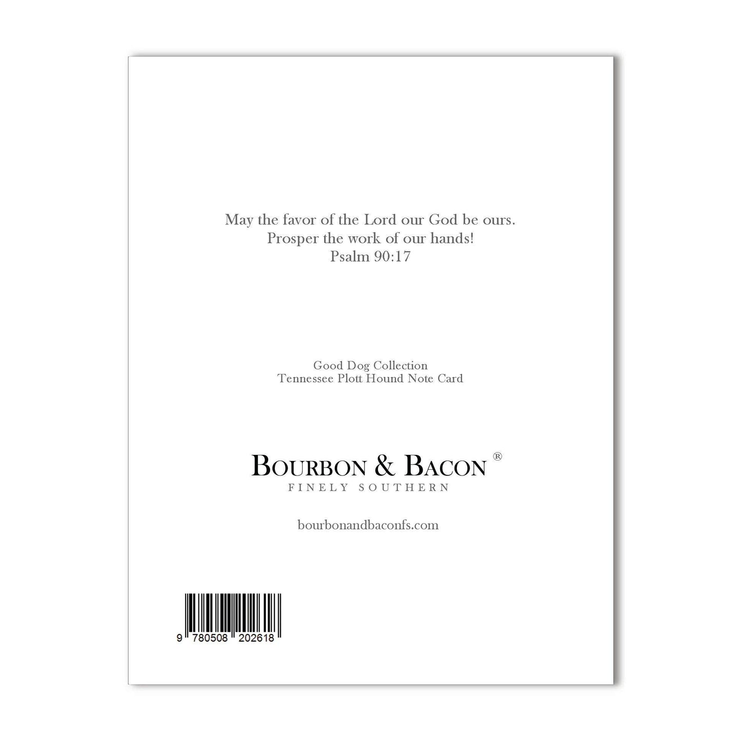 Bourbon & Bacon - Tennessee Plott Hound Note Cards Box Set of 10 - A2 Size