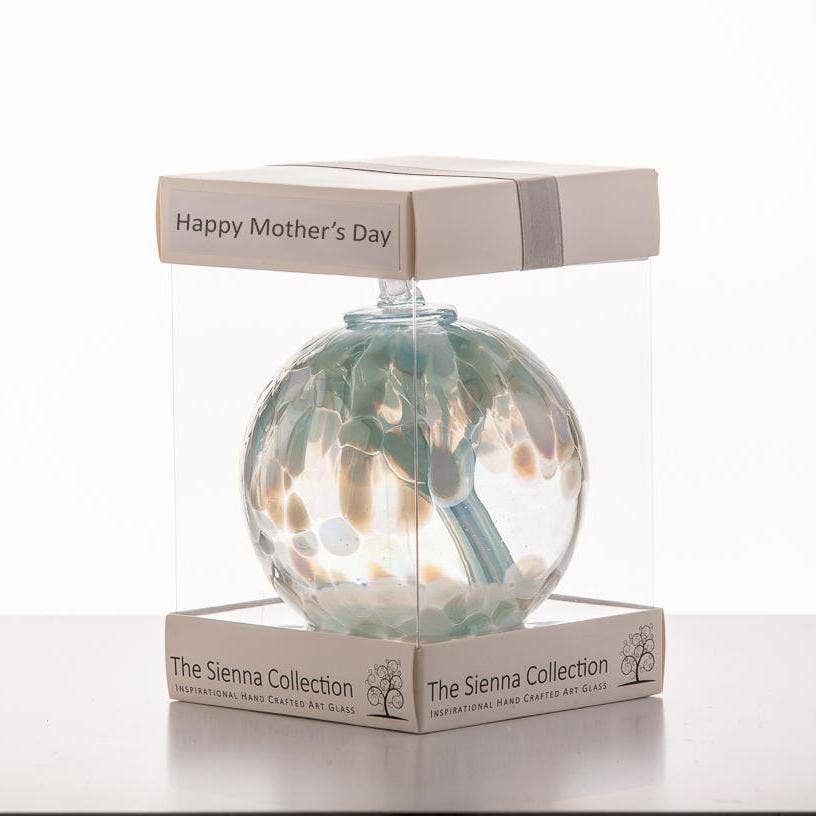 Sienna Glass - 10cm Spirit Ball - Pastel Blue - Mother's Day Gift