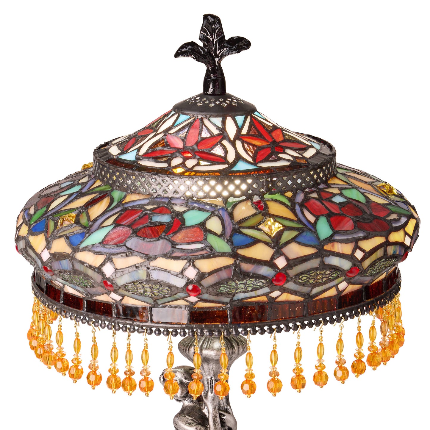 River of Goods - 24" Parisian Antique Silver Bell Shade Novelty Table Lamp