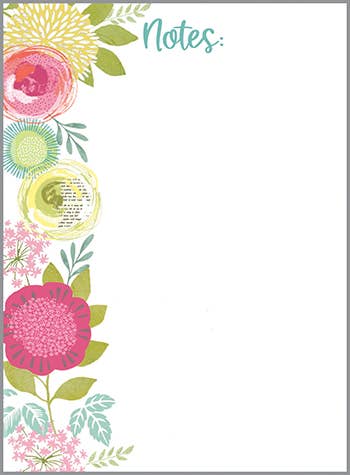 GINA B DESIGNS - Memo Pad -  Blossoms & Blooms