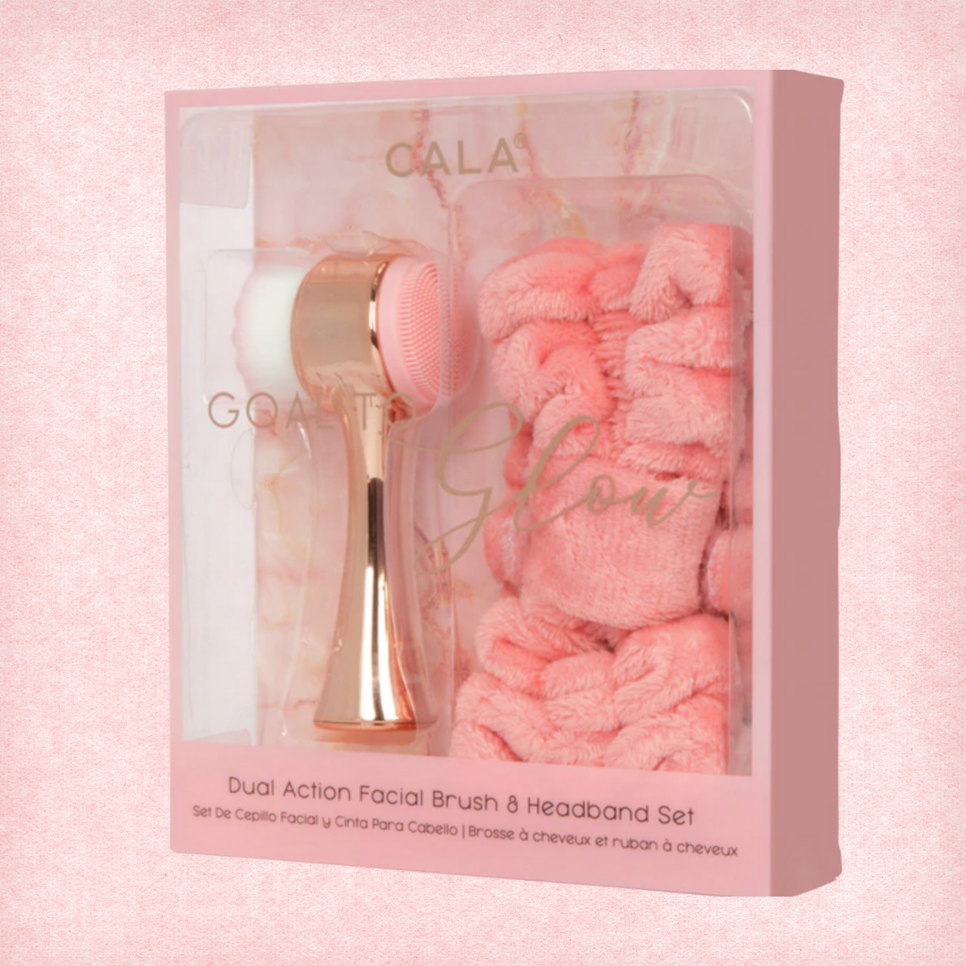 Best Beauty Group - CALA Goal to Glow Dual Action Facial Brush & Headband Set: Mint