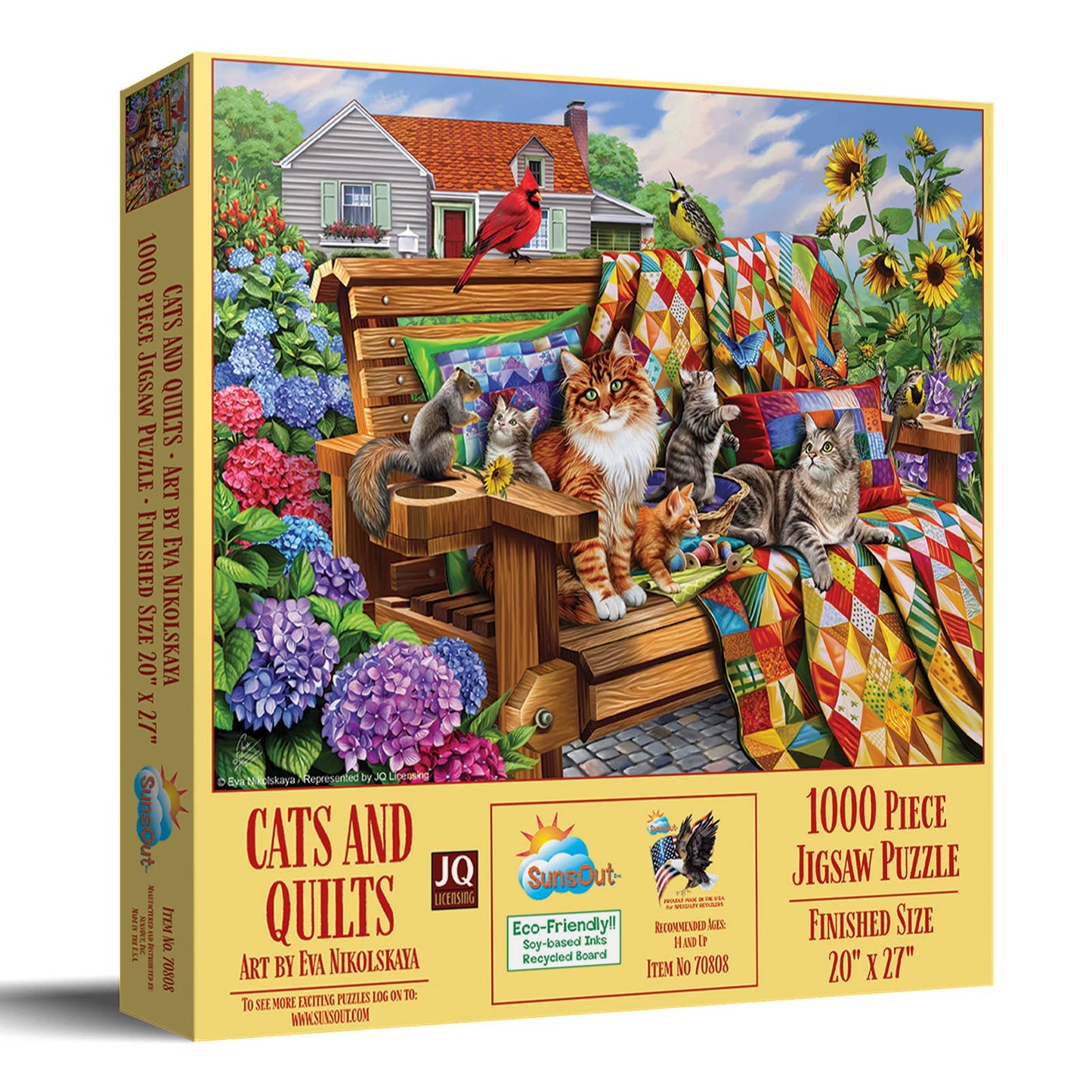 SunsOut - 0106 Cats and Quilts 1000 pc Puzzle