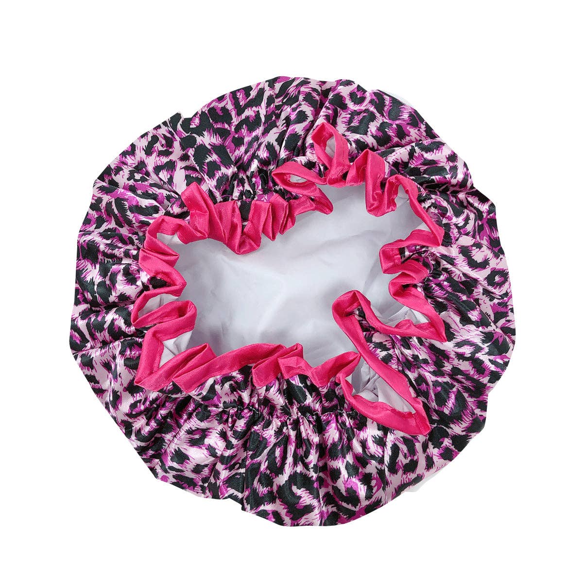 Wrapables.com - Wrapables Reusable Women's Waterproof Shower Caps: Pink Leopard