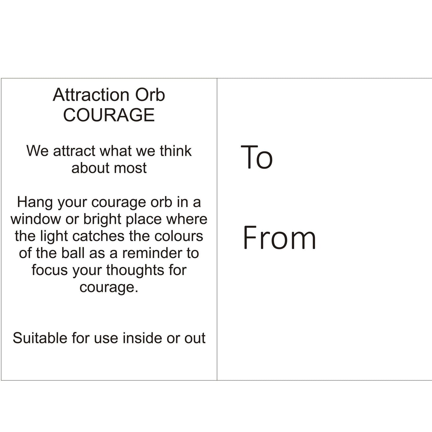 Sienna Glass - 10cm Attraction Orb - Courage