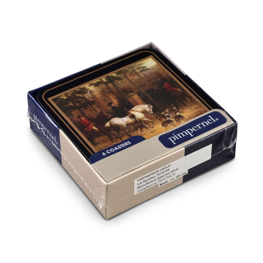 Portmeirion, Spode, Pimpernel, Nachtmann, Wrendale Designs - Tally Ho Coasters Set of 6: MDF, Cork Backed / Tally Ho