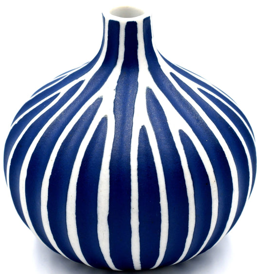 Art Floral Trading LLC - 524BL6 CONGO TINY L-Handcrafted Porcelain Bud Vase