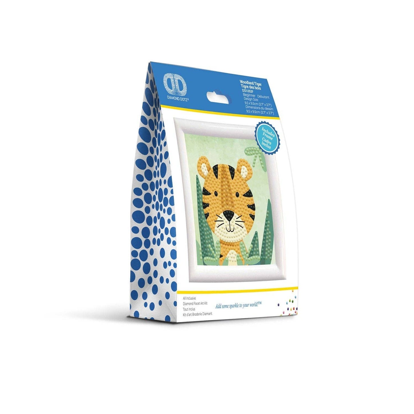 DIAMOND DOTZ® - Diamond Dotz Woodland Tiger Framed Kit - 4.0" x 4.0"