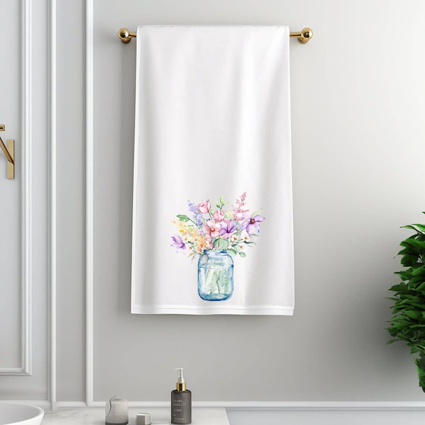 Fernville Creations - Luxury Floral Bath/Hand Towel with Spa-Like Softness: Bath 24x42-Inches
