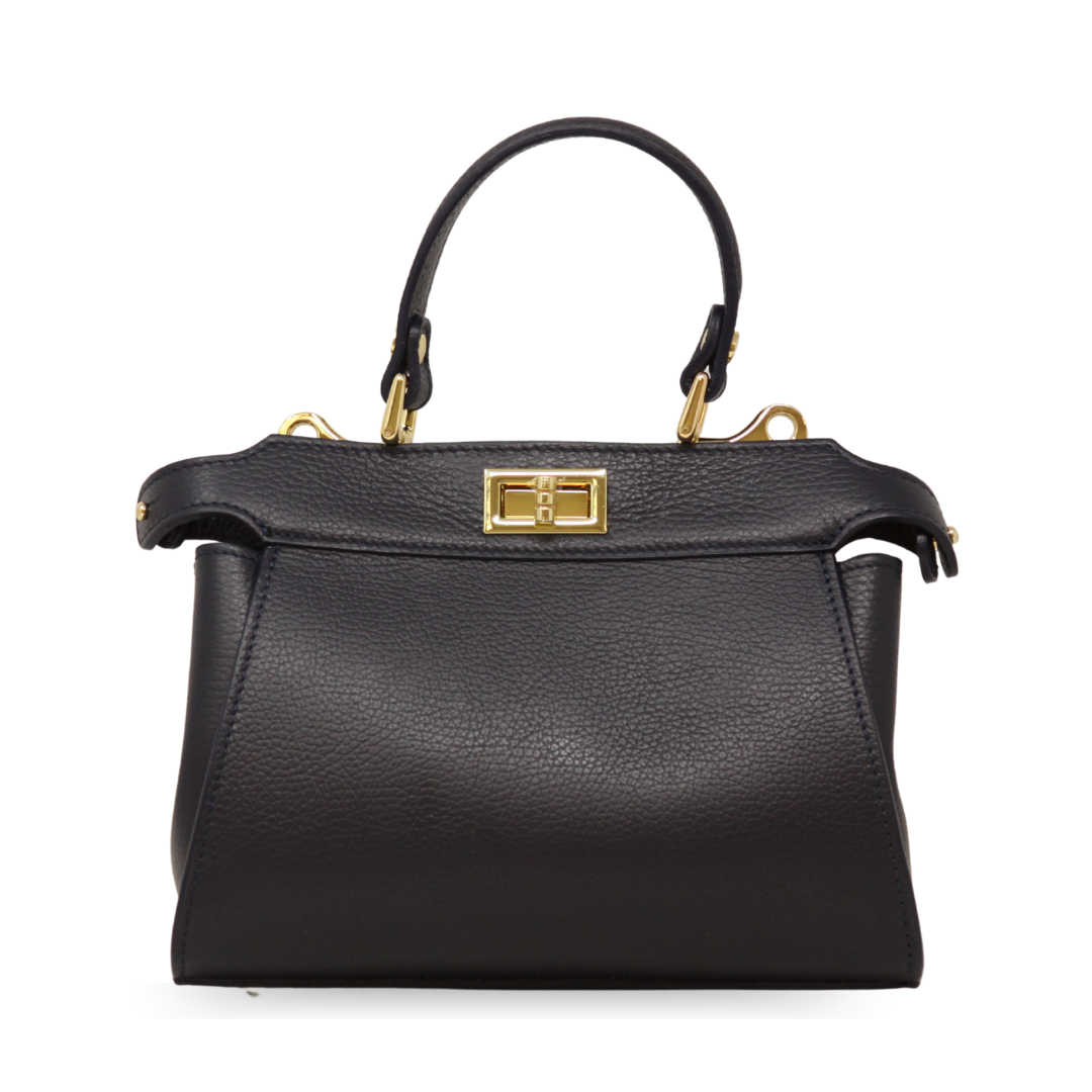 German Fuentes Handbags - GF0823 GENUINE ITALIAN LEATHER HANDLE AND CROSSBODY BAG: CAMEL