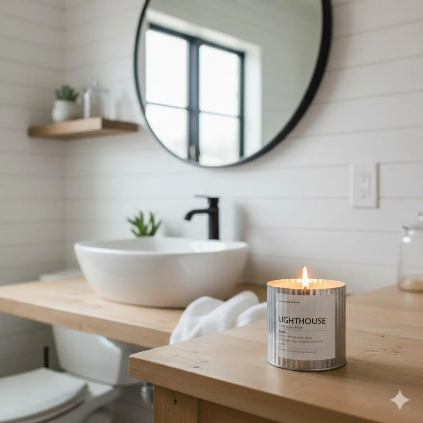 Anchored Northwest - Apple Maple Bourbon Wood Wick Candle, Rustic Farmhouse Decor: 10oz
