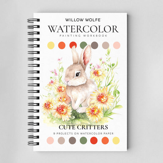 Willow Wolfe USA - Cute Critters Watercolor Workbook by Willow Wolfe