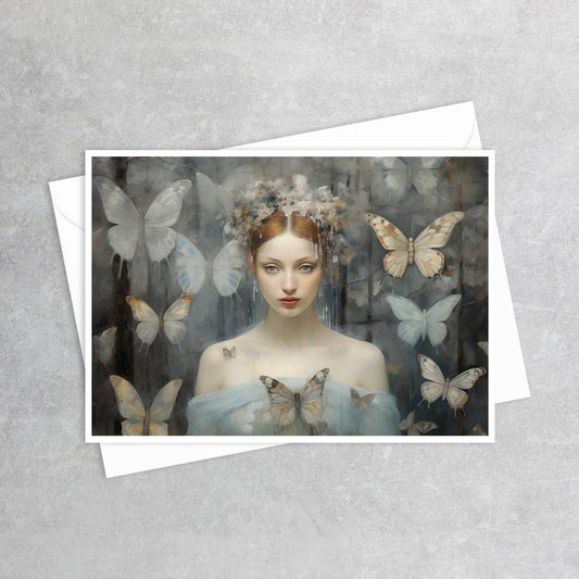 Salty Alyce - Butterfly Queen Gothic Winter Greeting Card 58RD