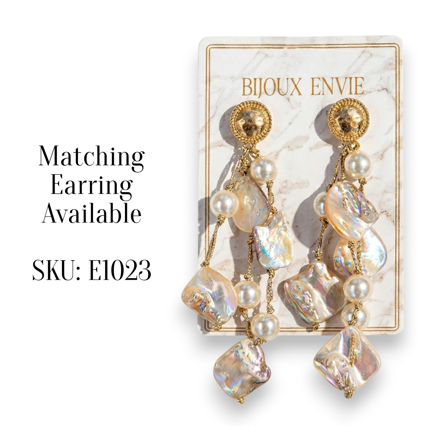 Bijoux Envie Statement Jewelry - Chunky Shell & Pearl Necklace | Handmade Statement Jewelry