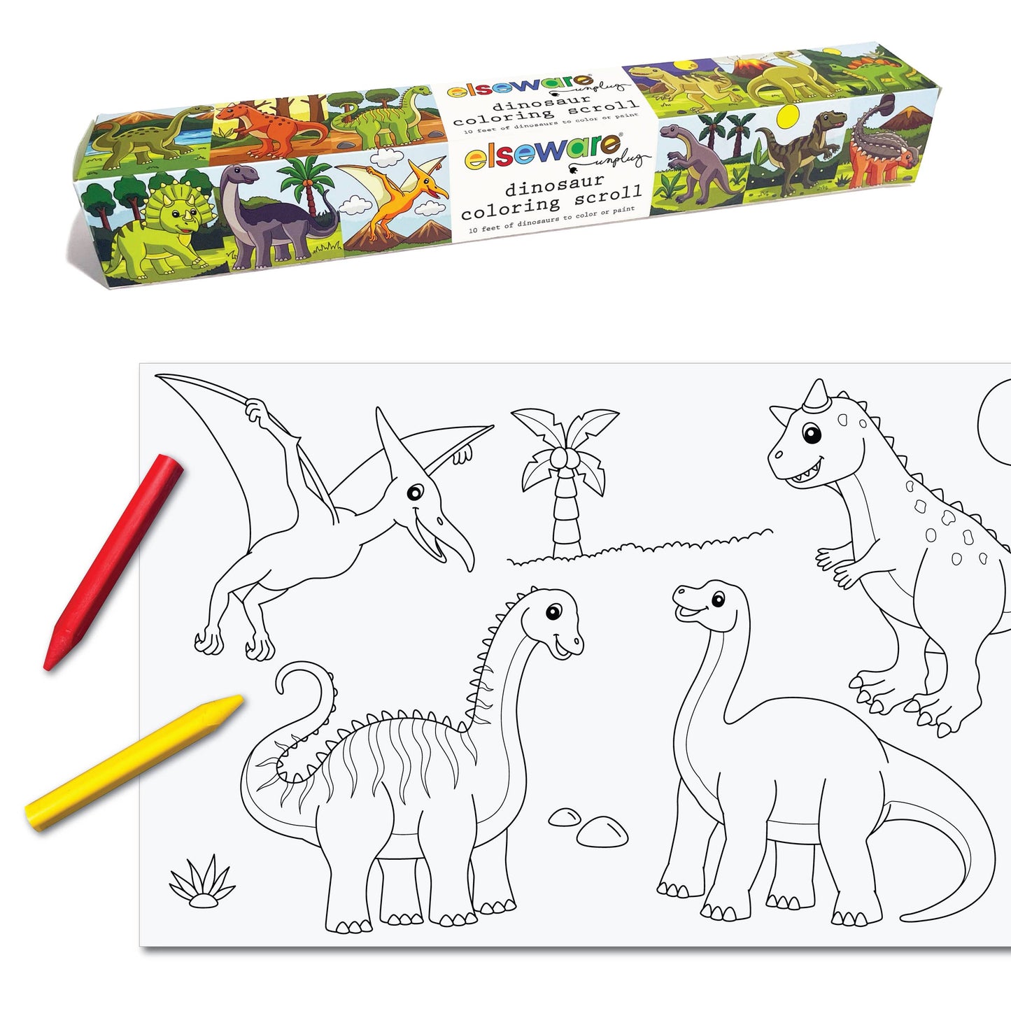 elseware unplug / eco-kids - Coloring Scrolls -12ct Assorted - 10ft with Adhesive Back