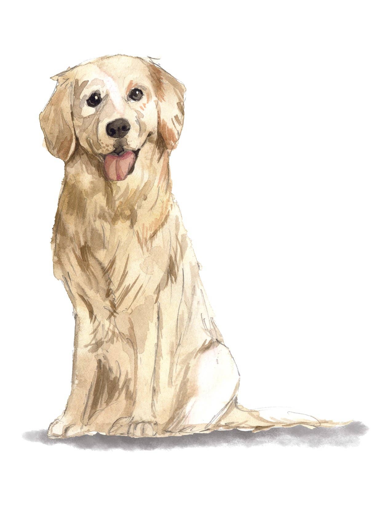 Bourbon & Bacon - Golden Retriever Note Cards