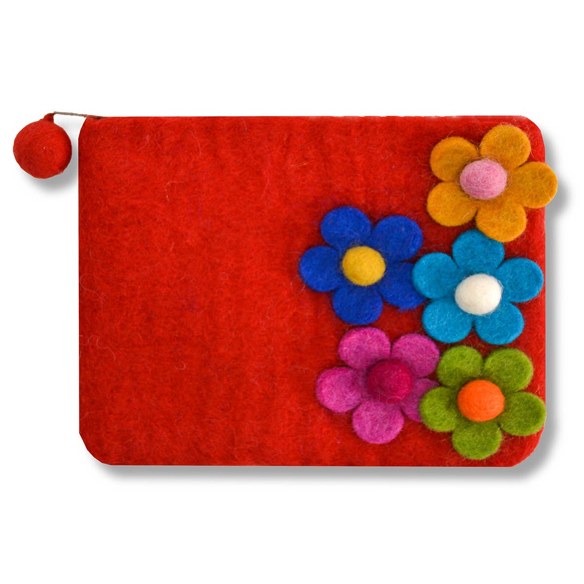 BNB Crafts Inc. - 5 side flower Zip Purses: Green