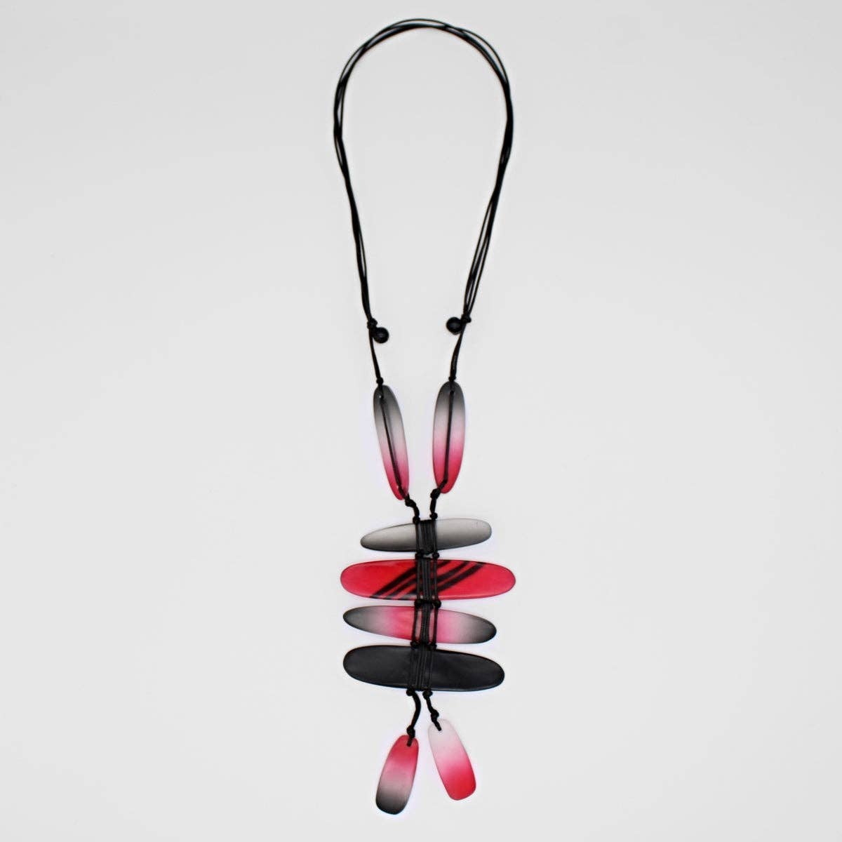 Sylca Designs - Red and Black Bennett Pendant Necklace