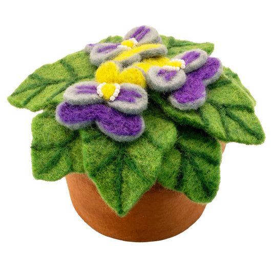 dZi Handmade - Pansies Potted Plant