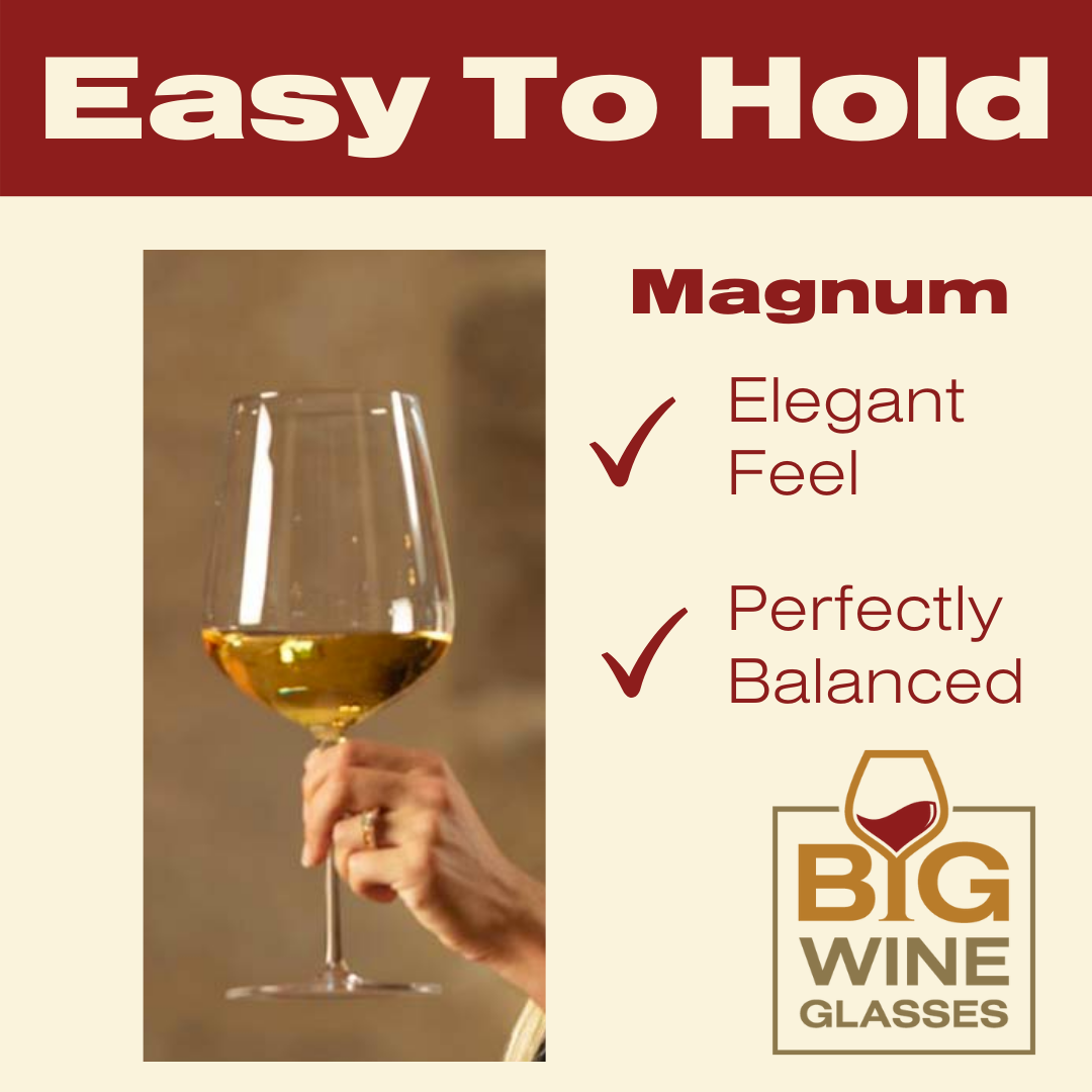 Big Wine Glasses - MAGNUM - Oversize Big Wine Glasses (Set of 2)