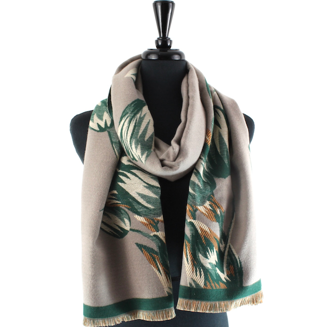 Pretty Persuasions - S23297 Ice Tulips Scarf: 08 Grey/Pink