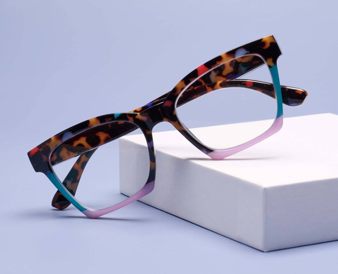 Peepers - Birdie (Blue Light): Peepfetti Tortoise Colorblock / Reading / 2.25