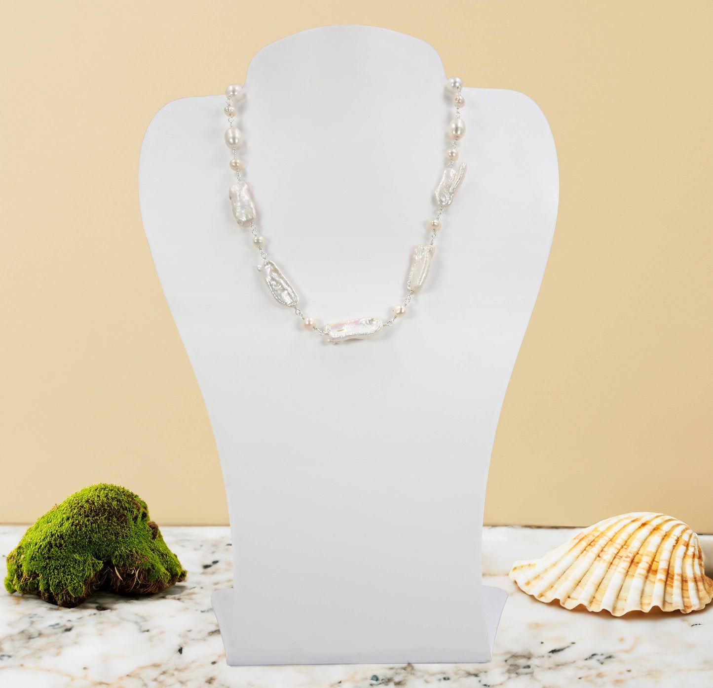 IST Jewelry - Moonlit Tide Pearl Necklace