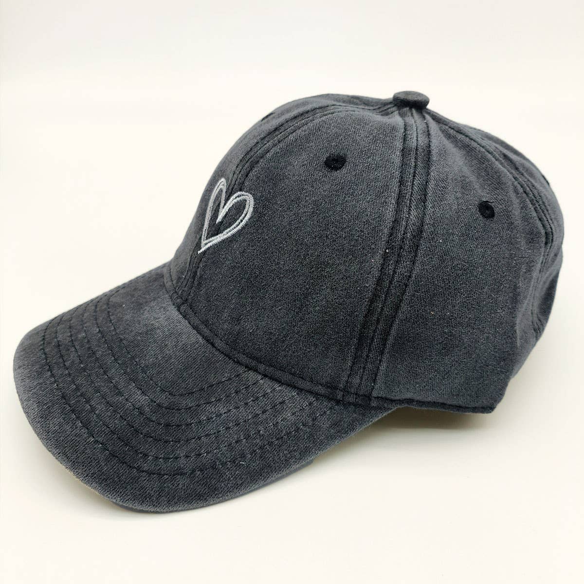 ACCITY - Spring Summer Wash Heart Baseball Cap, Sun Hat CWAH0012: Pink / (OS) 1