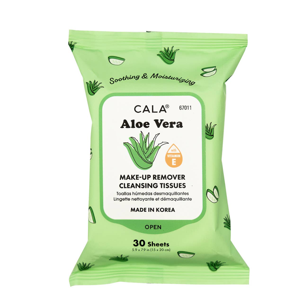 Best Beauty Group - Cala Makeup Remover Wipes Tissue Cleanser: Aloe Vera