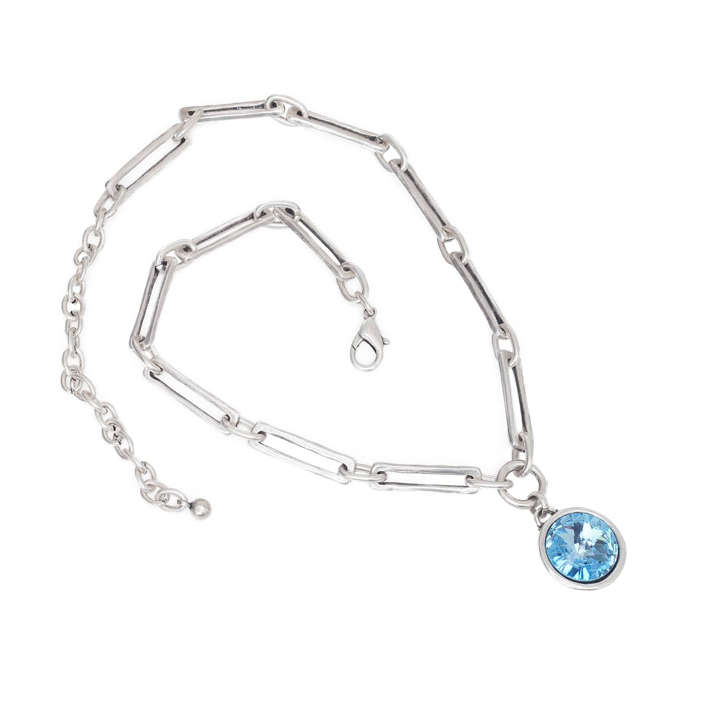 Chanour - Handmade Blue World Pewter Necklace - 3998