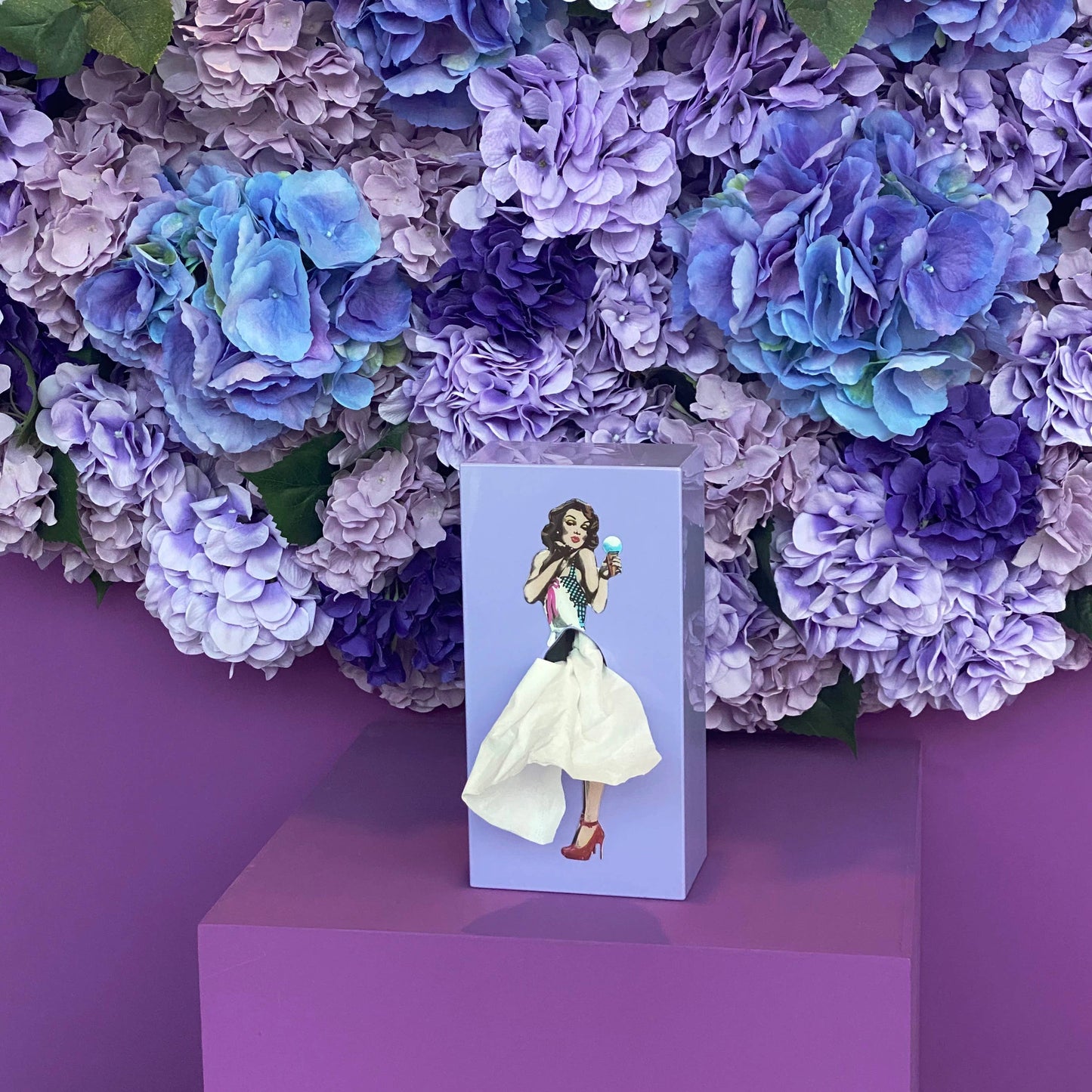 Beyond123 - Flying Skirt Tissue Box: Mint