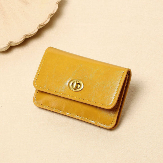 Dipped Shop - Vintage Solid Color Card Cases Wallets DP25C652: Yellow
