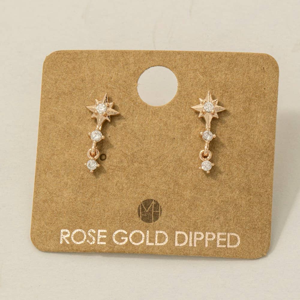 The Looks by Fame Accessories - Mini Star Layered Drop Earrings: G