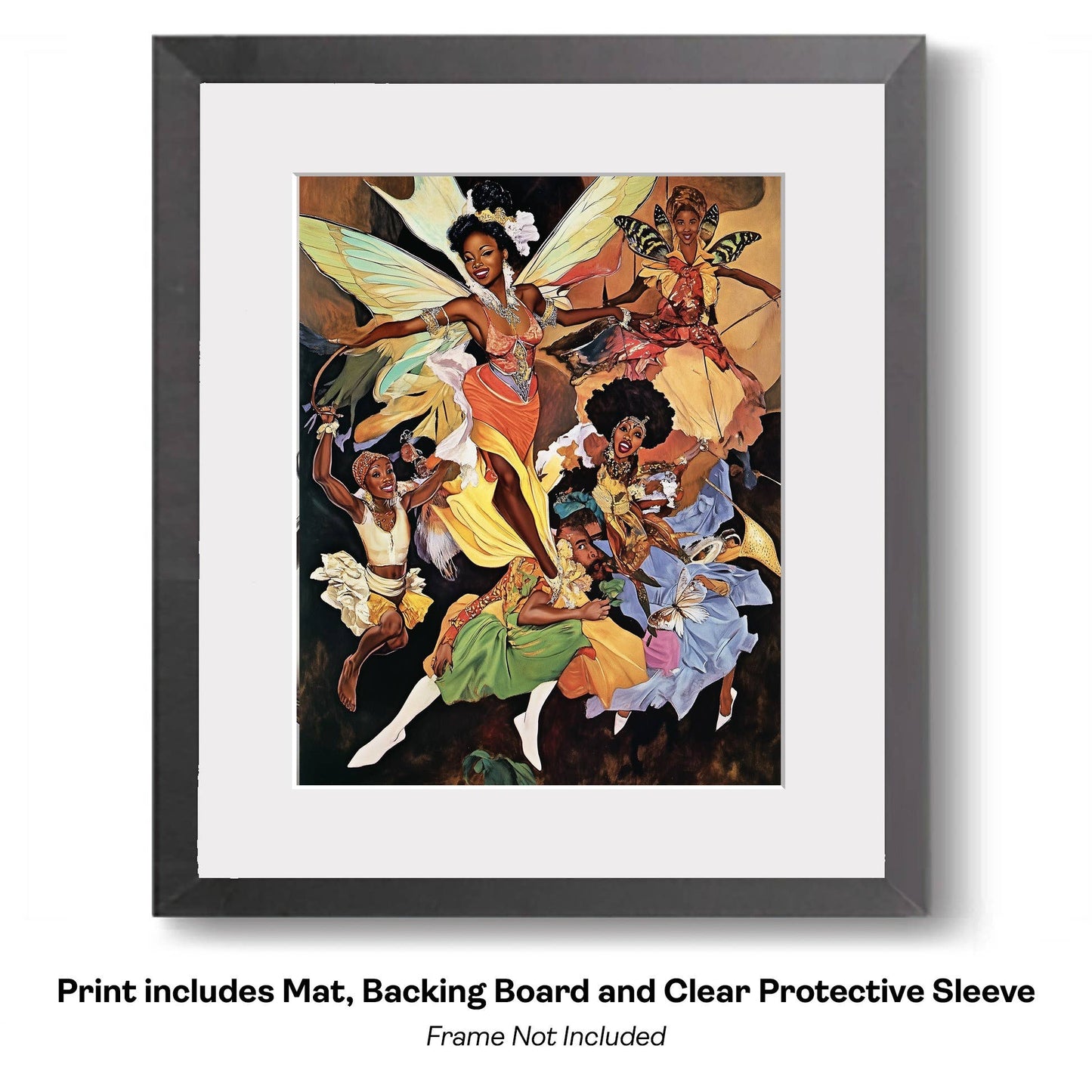 Mowbi - Cute Irish Wee Fairy - Fairies Worldwide – 8″x10″ Artwork in 10″x12″ Mat