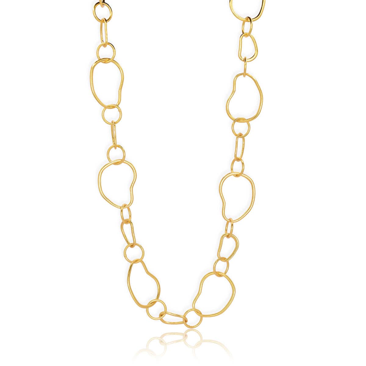 KARINE SULTAN - Organic link necklace: GOLD