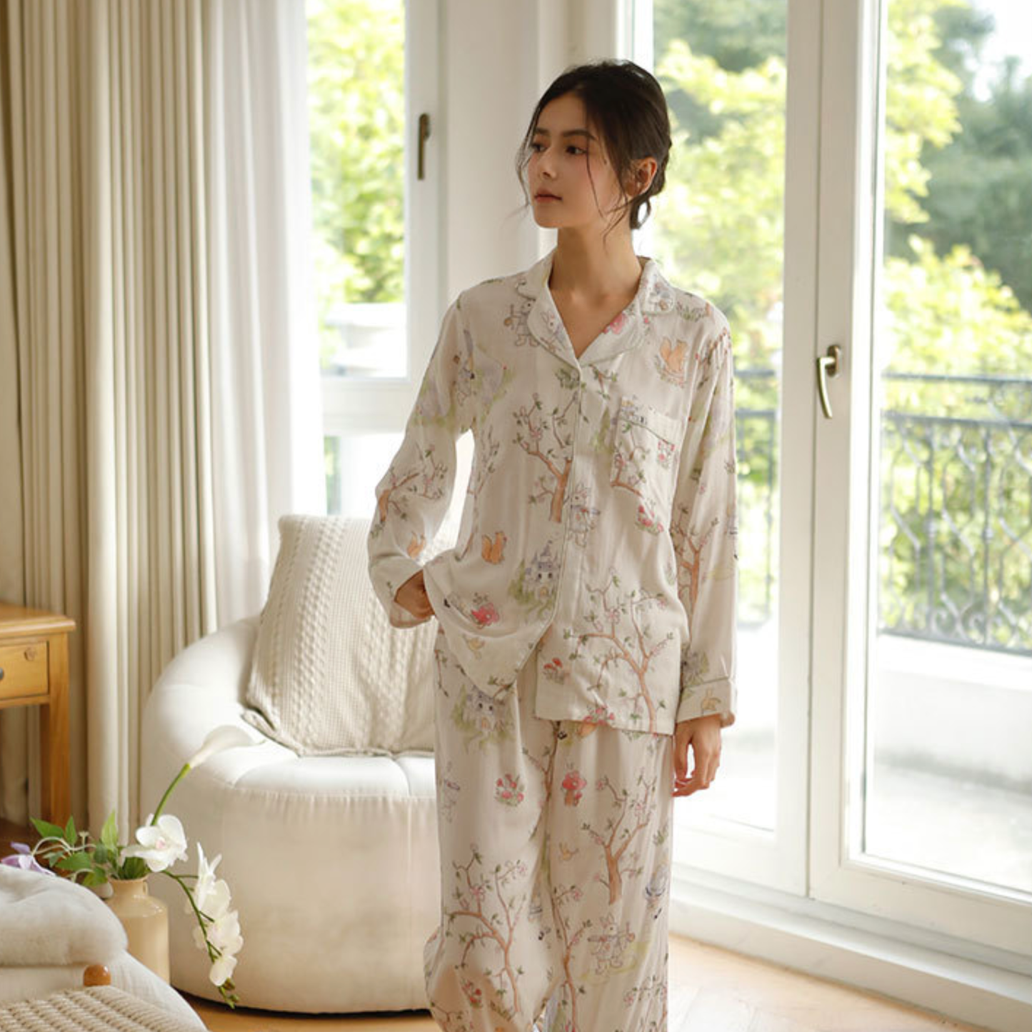 DrifWoo - Spring Breeze Pajama Set – Soft, Breathable & Relaxed Fit: M