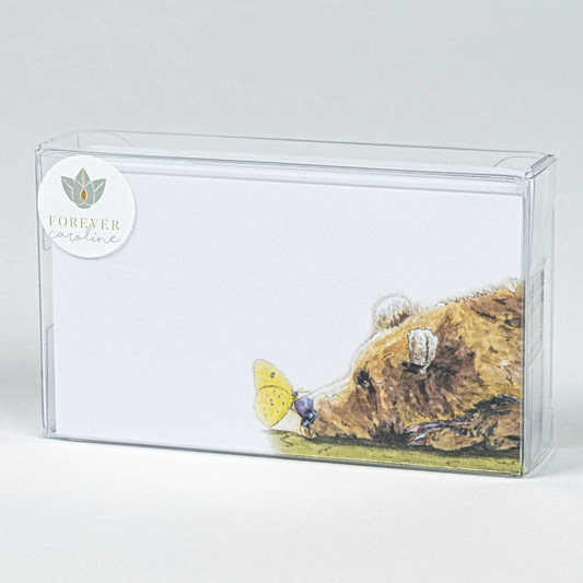 Forever Caroline LLC - Bear & Butterfly Tiny Cards | Pack of 60 "Love Notes"