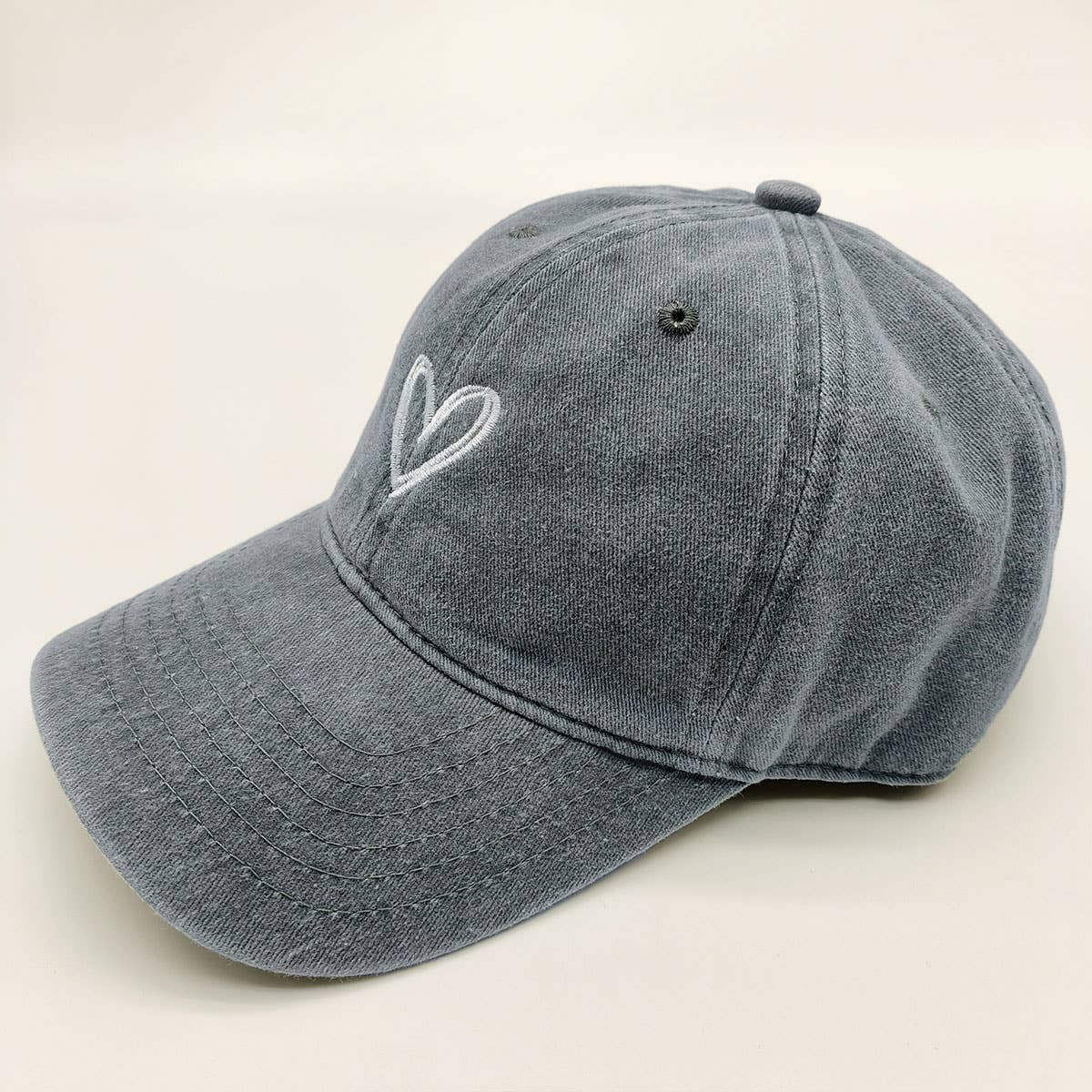 ACCITY - Spring Summer Wash Heart Baseball Cap, Sun Hat CWAH0012: Pink / (OS) 1