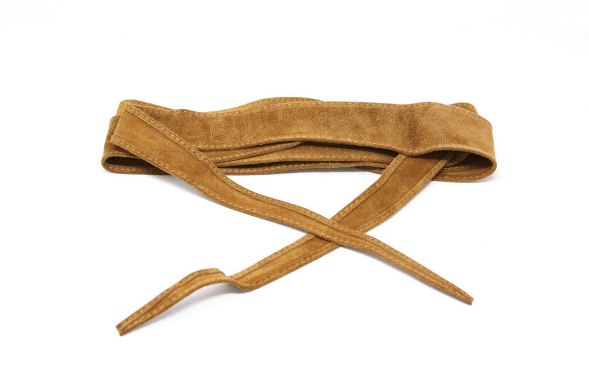 German Fuentes Handbags - CINT-01 WRAP BELT SUEDE: Beige