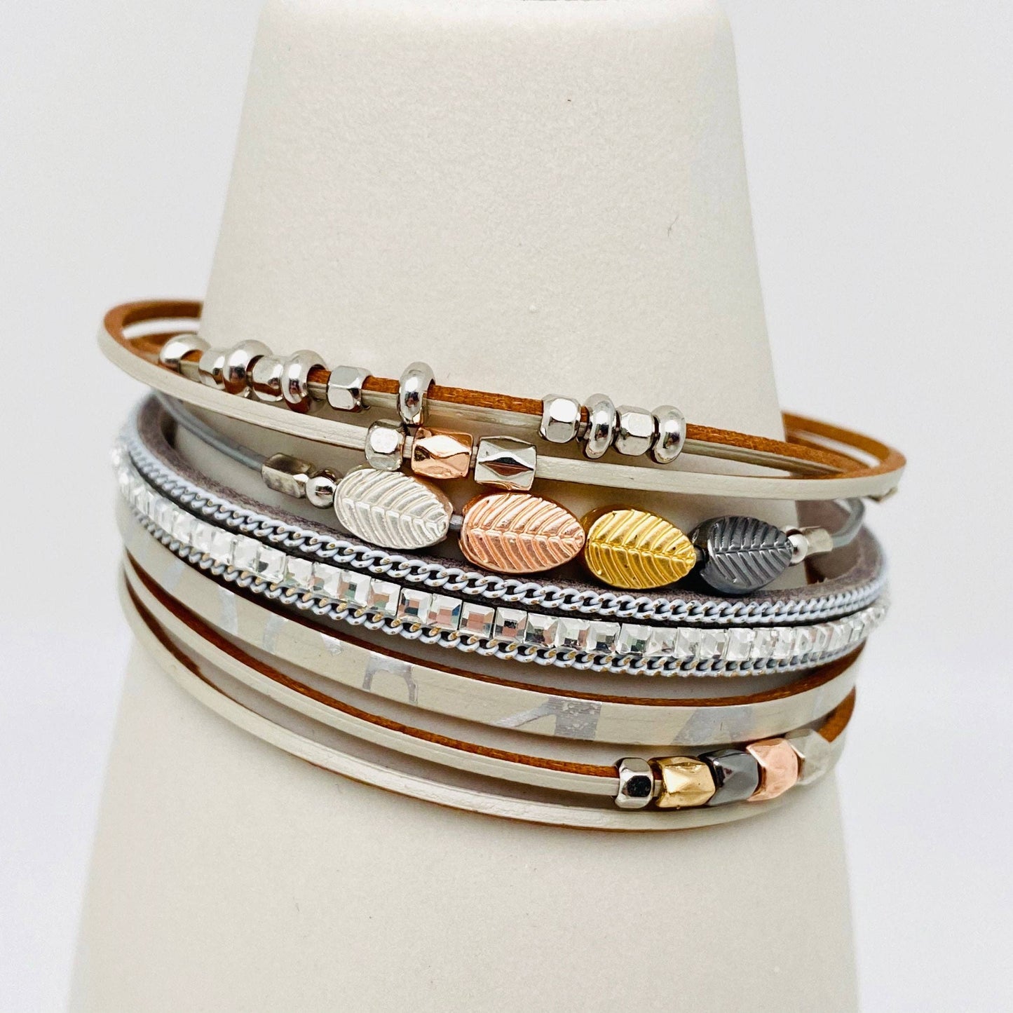 Mio Queena - Bohemian Style Leather Multi-Layer Bracelet Bangle - BJ/LB: 2