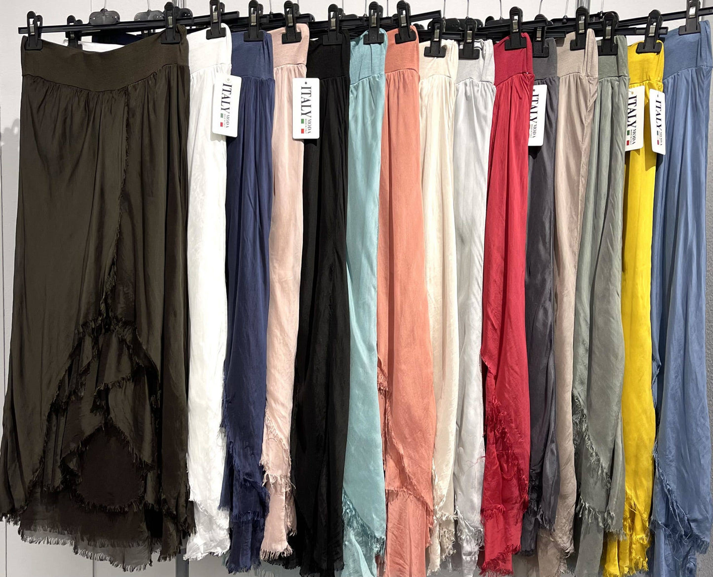 Dance in Paris - Silk Ruffly Front Skirt - Bias Cut for a Perfect Fit: Teal / One Size