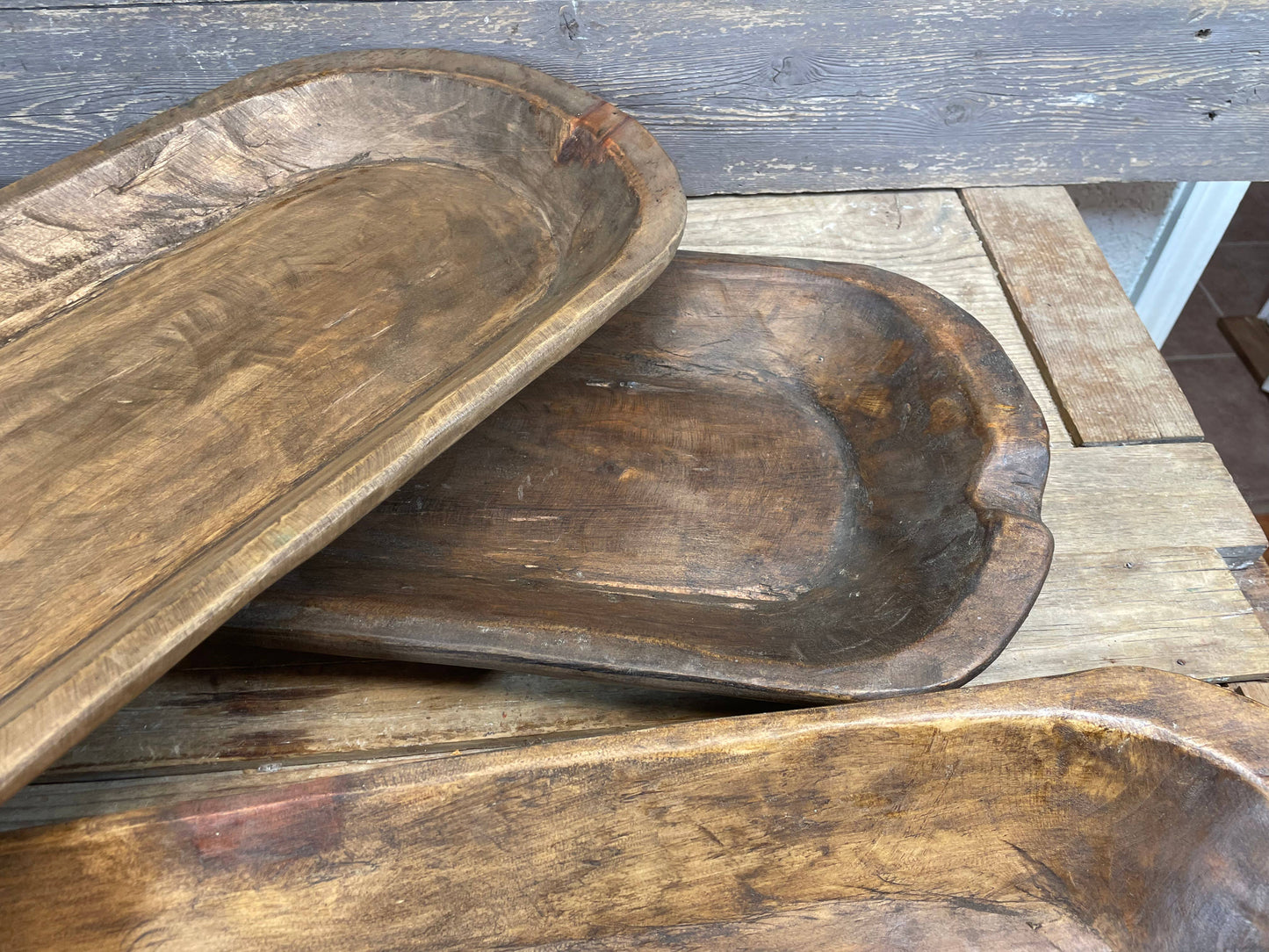 My Amigos Imports - Great Buy-Ogden Hills Extra Long Dough Bowl-WH4-Waxed-$32