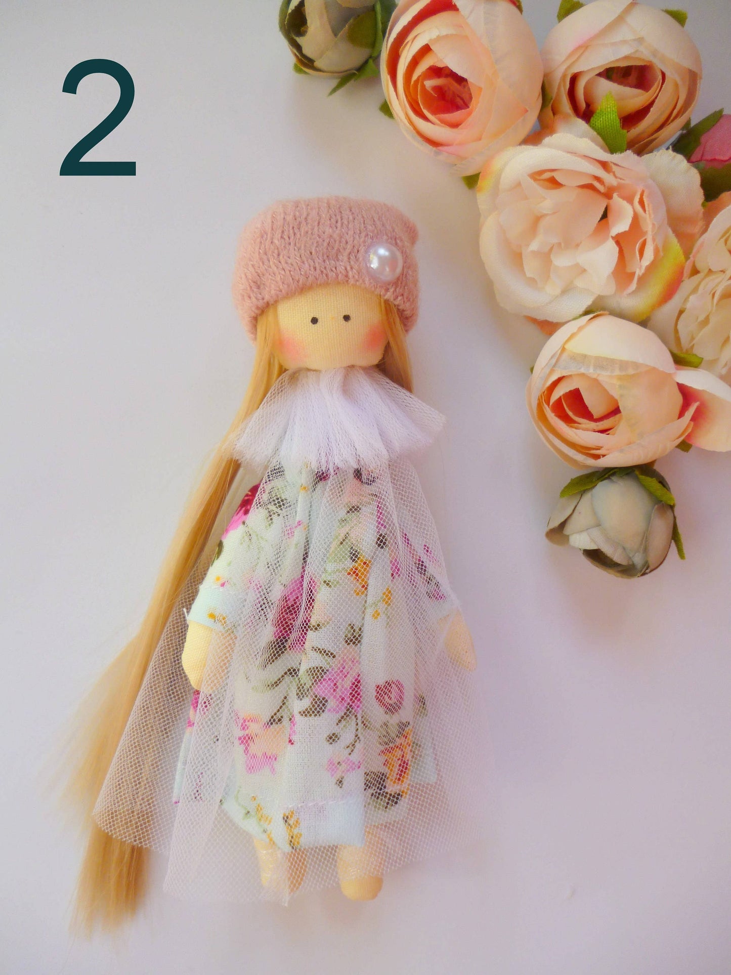 ChernikovaNataliya - Small Doll, Shabby Cloth Dolls, Mini Rag Doll, Textile Pocke: 2