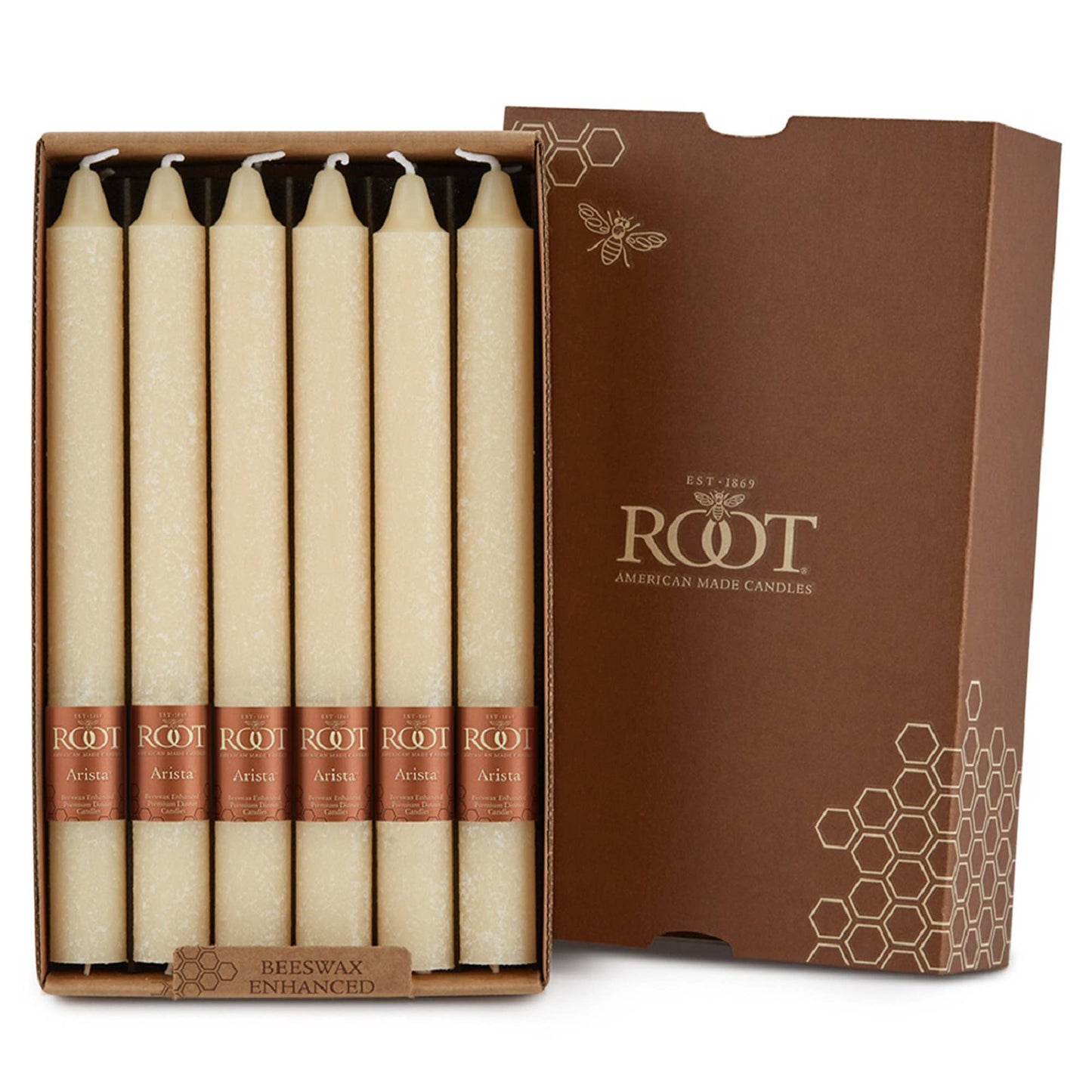 ROOT Candles - ROOT Timberline Arista Candles Box Of 12: Dark Green / 12 inch
