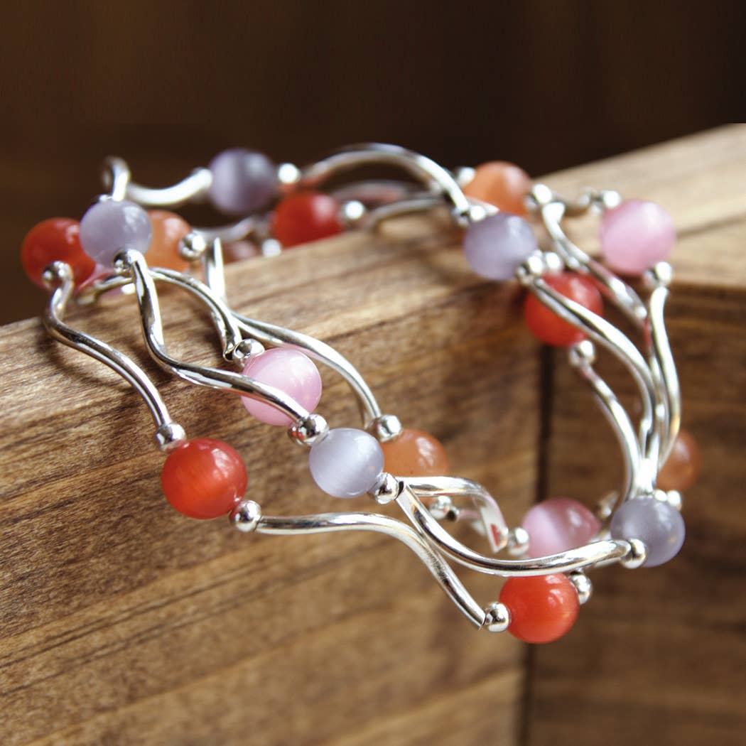 My Fun Colors - Cats Eye Bracelets Select from 12 Color Styles: Powder Blue Cats Eye Bracelet