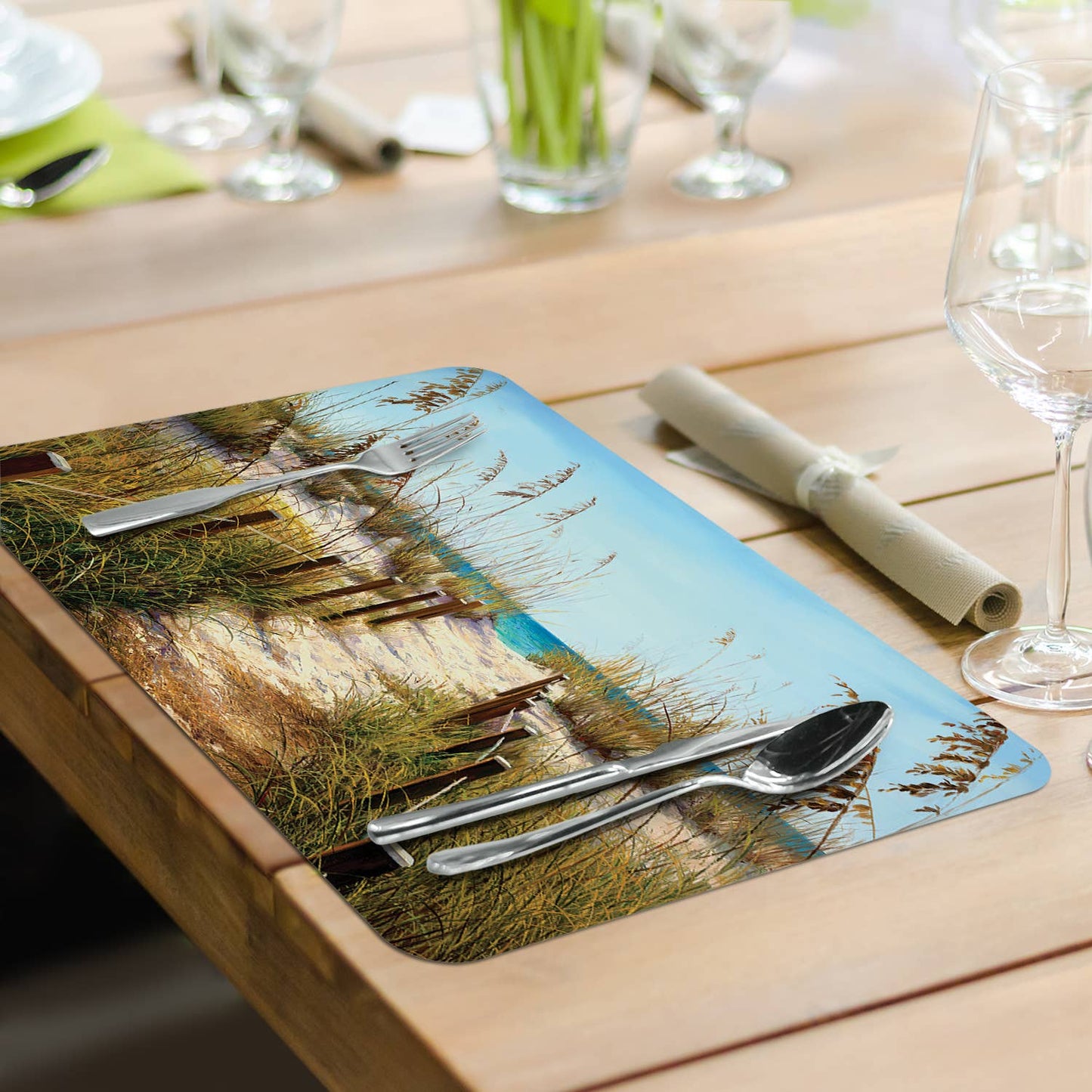 CounterArt/Highland Home/Thirstystone - Path To The Ocean Reversible Rectangular Plastic Placemat