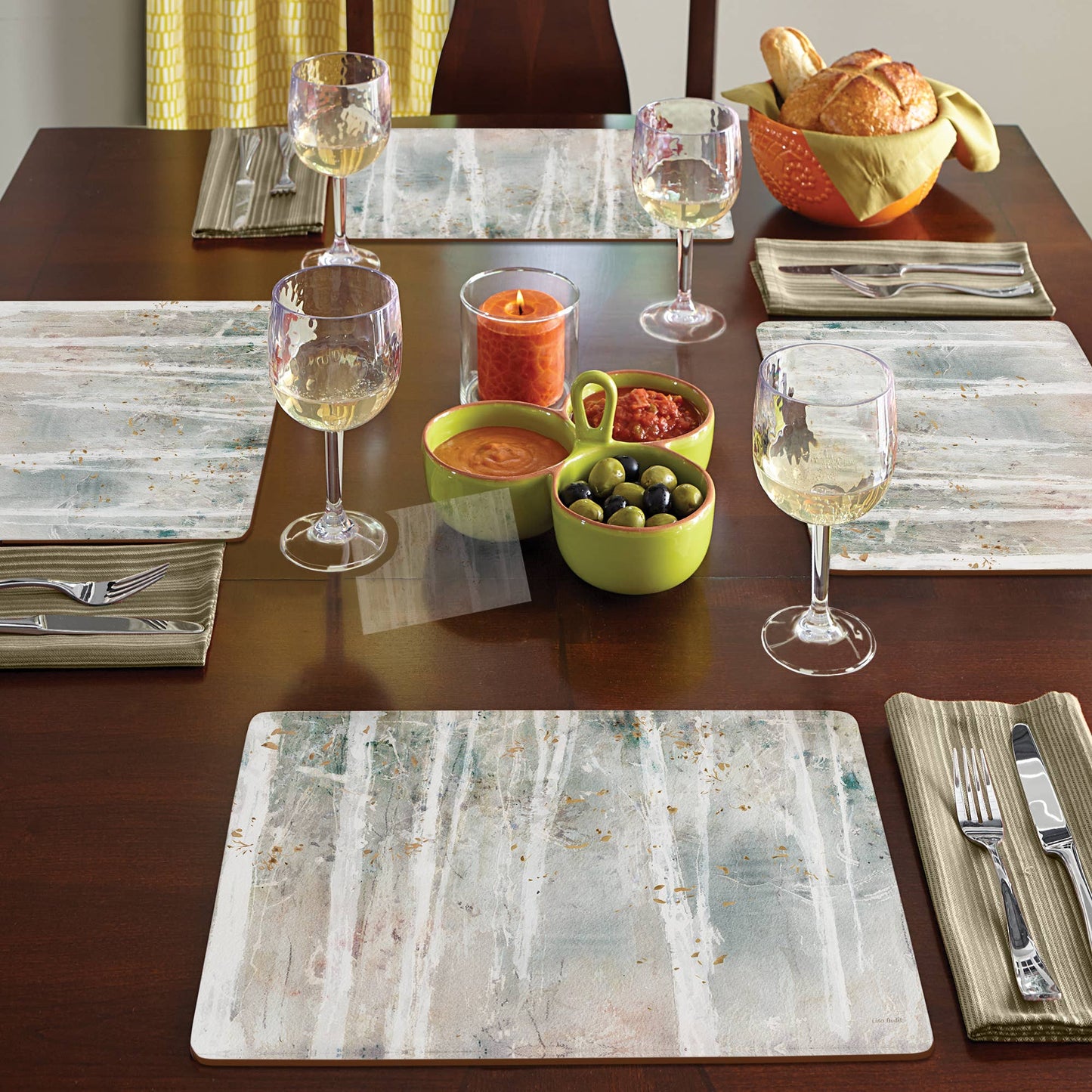 CounterArt/Highland Home/Thirstystone/CoasterStone - Cala Home Woodland Walk Decorative Hardboard Placemats