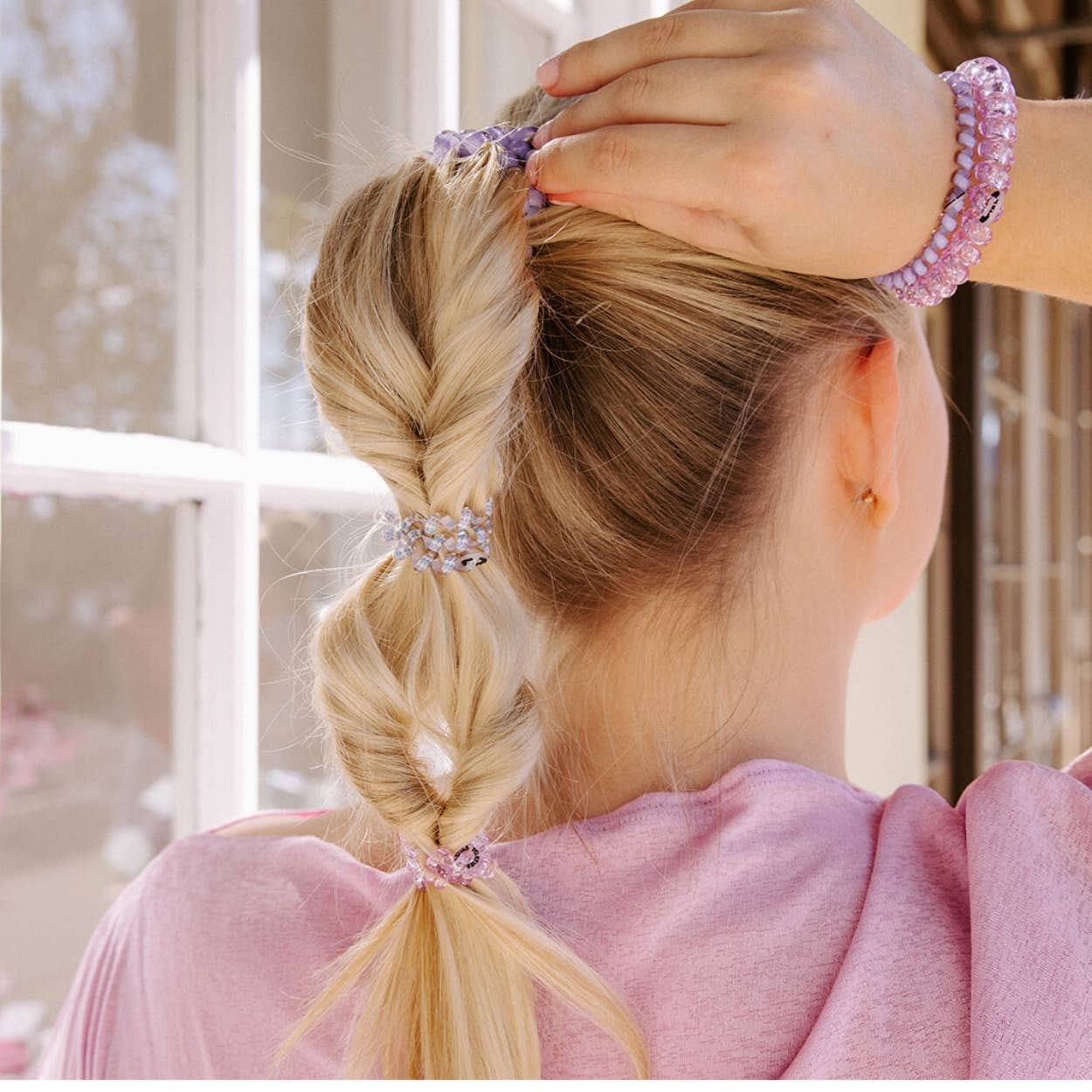 TELETIES - Spiral Hair Coils | Small | Lavender Mist